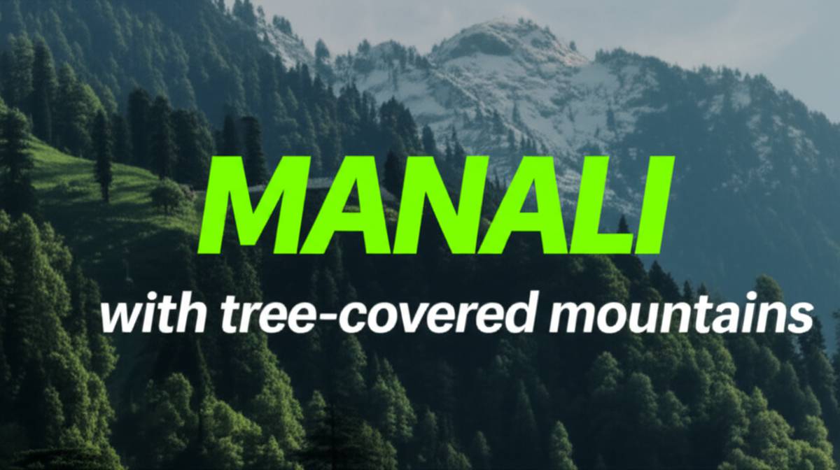 مانلی با کوه هایی پوشیده از درخت Manali